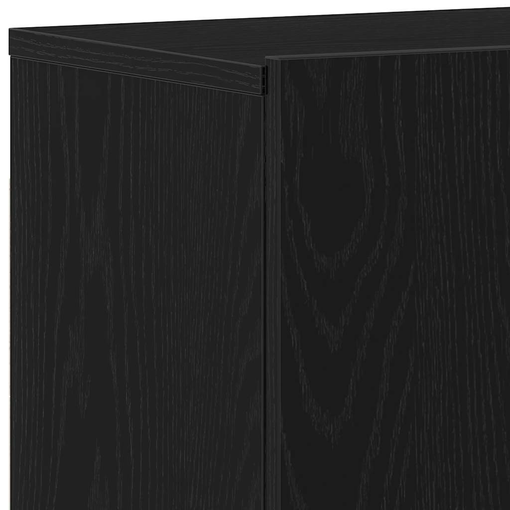 vidaXL TV Cabinets 2 pcs Black Oak 120x30x41 cm Engineered Wood
