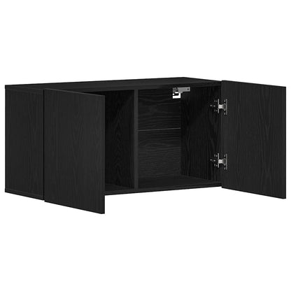 vidaXL TV Cabinet Black Oak 80x30x41 cm Engineered Wood