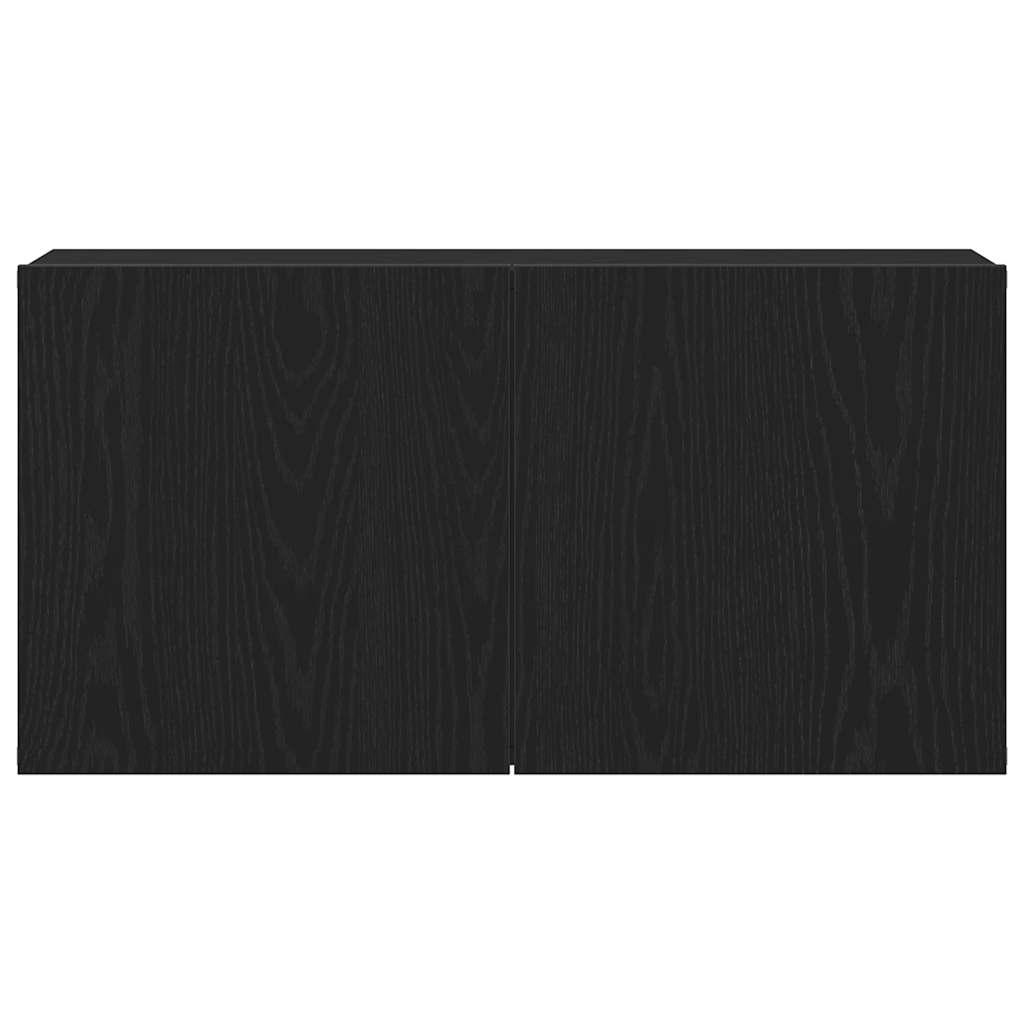 vidaXL TV Cabinet Black Oak 80x30x41 cm Engineered Wood