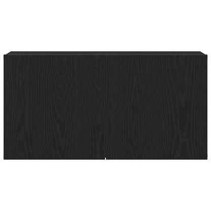 vidaXL TV Cabinet Black Oak 80x30x41 cm Engineered Wood