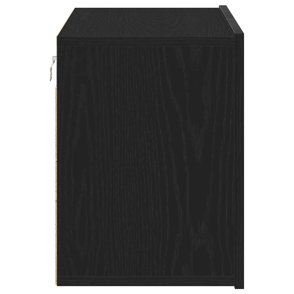 vidaXL TV Cabinet Black Oak 80x30x41 cm Engineered Wood