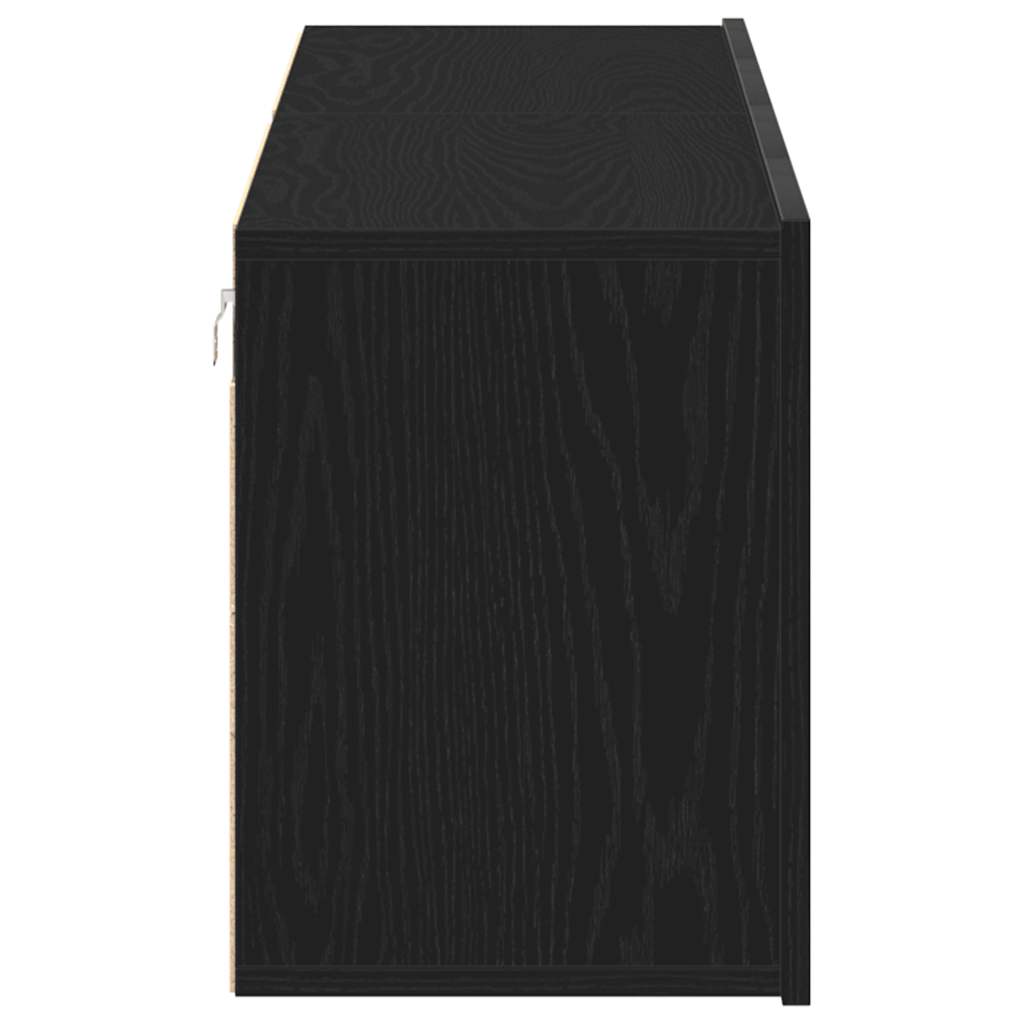 vidaXL TV Cabinets 2 pcs Black Oak 160x30x41 cm Engineered Wood