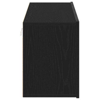 vidaXL TV Cabinets 2 pcs Black Oak 160x30x41 cm Engineered Wood