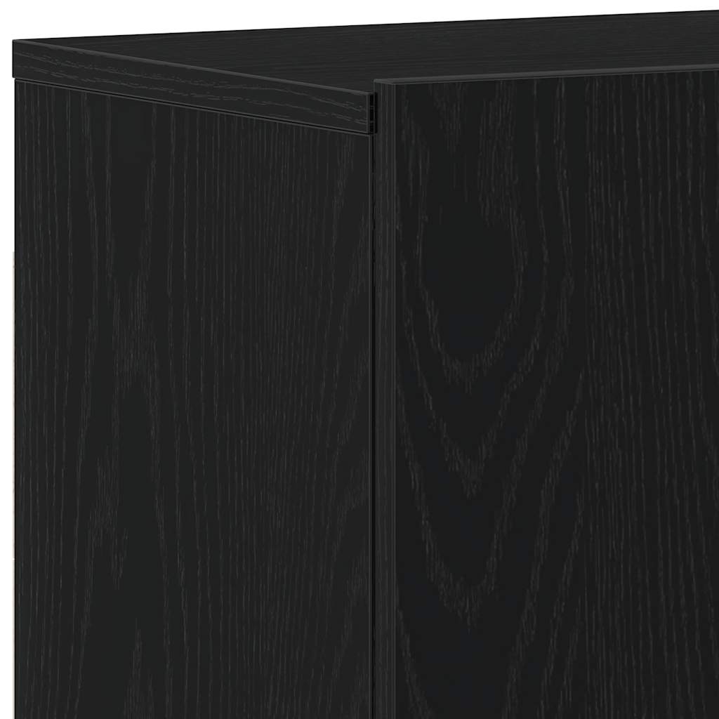 vidaXL TV Cabinets 2 pcs Black Oak 160x30x41 cm Engineered Wood