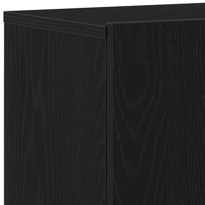 vidaXL TV Cabinets 2 pcs Black Oak 160x30x41 cm Engineered Wood