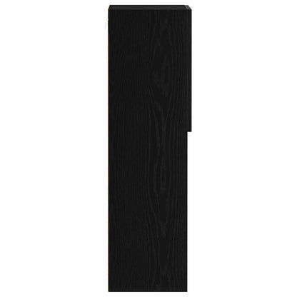 vidaXL TV Cabinet Set with LED 2 pcs Black Oak 30.5 x 30 x 102 cm