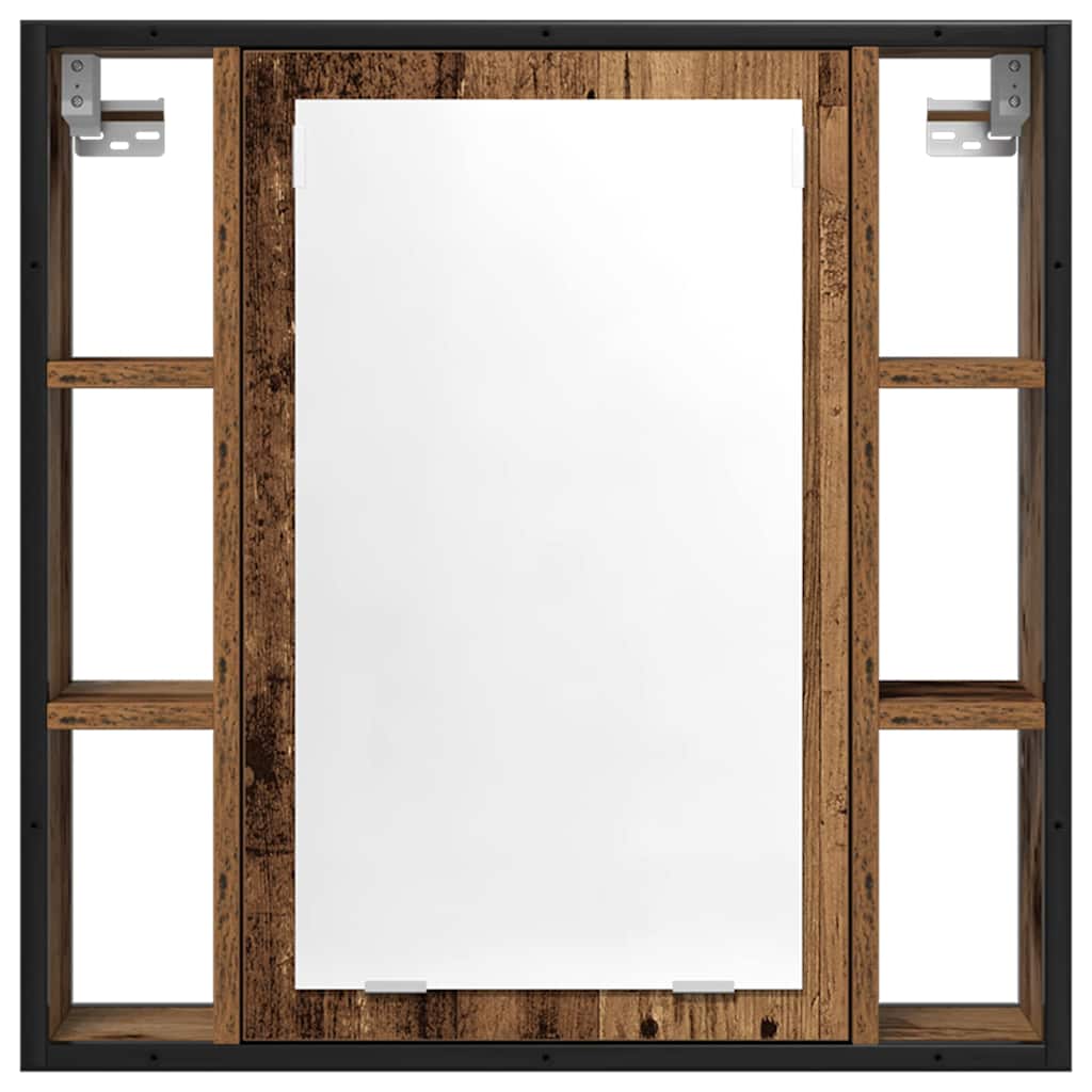 vidaXL Bathroom Mirror Cabinet Old Wood 60x16x60 cm Engineered Wood
