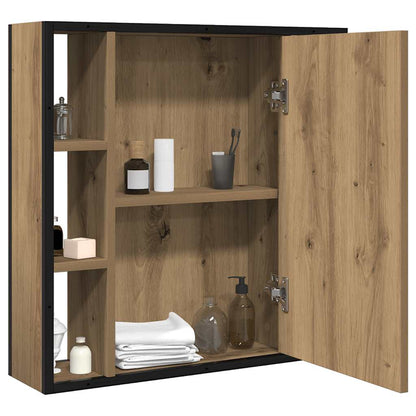 vidaXL Bathroom Mirror Cabinet Artisan Oak 60x16x60 cm Engineered Wood