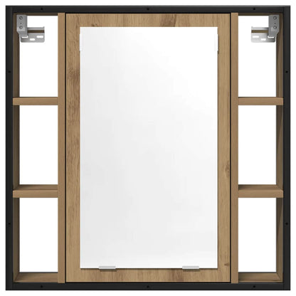 vidaXL Bathroom Mirror Cabinet Artisan Oak 60x16x60 cm Engineered Wood