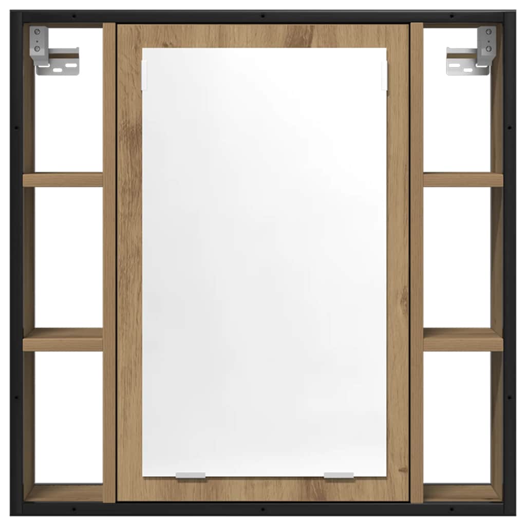 vidaXL Bathroom Mirror Cabinet Artisan Oak 60x16x60 cm Engineered Wood