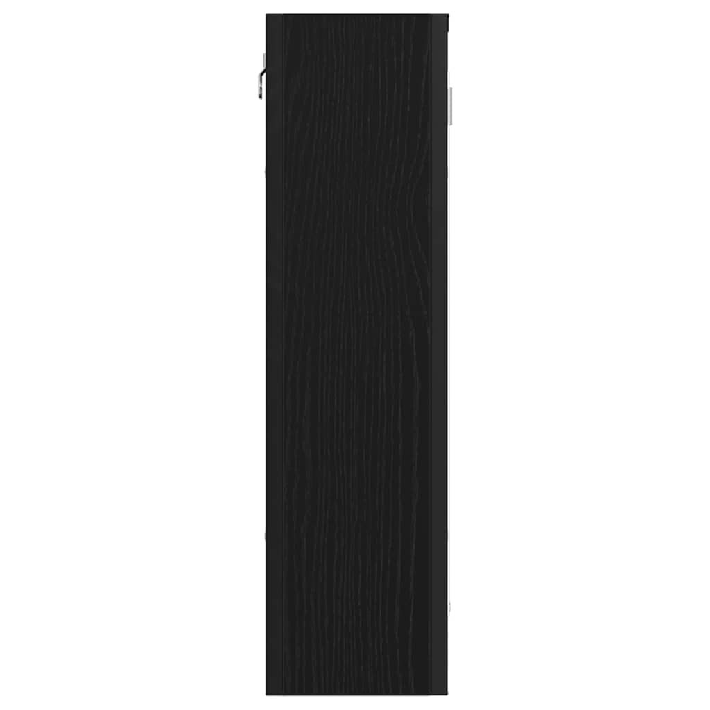 vidaXL Bathroom Mirror Cabinet Black Oak 60x16x60 cm Engineered Wood