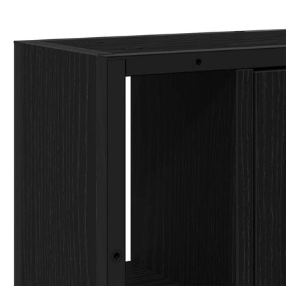 vidaXL Bathroom Mirror Cabinet Black Oak 60x16x60 cm Engineered Wood