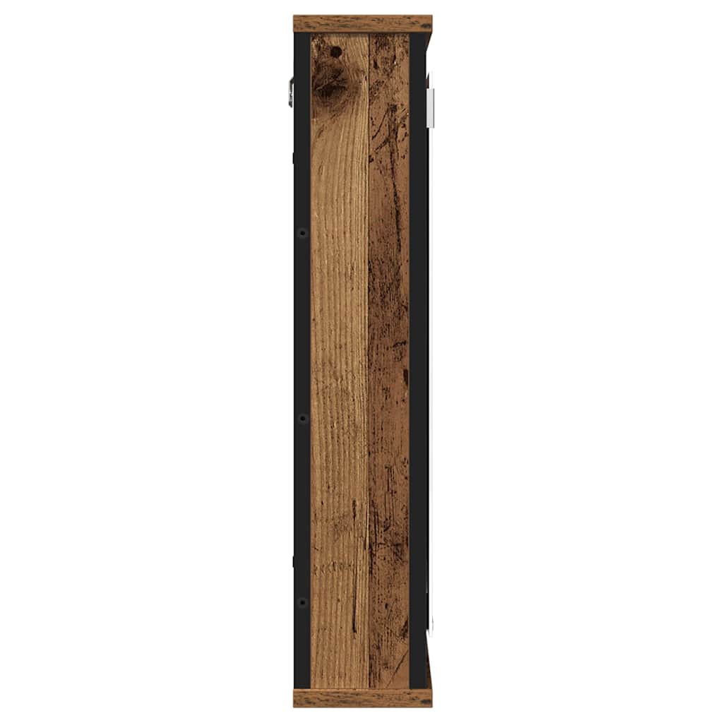 vidaXL Bathroom Mirror Cabinet Old Wood 42x12x60 cm Engineered Wood