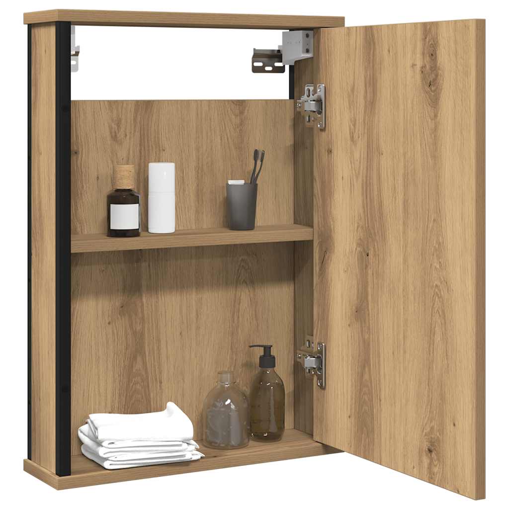 vidaXL Bathroom Mirror Cabinet Artisan Oak 42x12x60 cm Engineered Wood