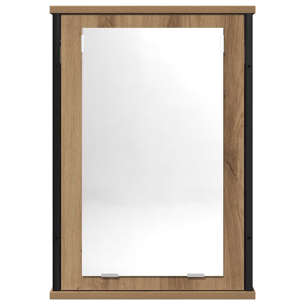 vidaXL Bathroom Mirror Cabinet Artisan Oak 42x12x60 cm Engineered Wood