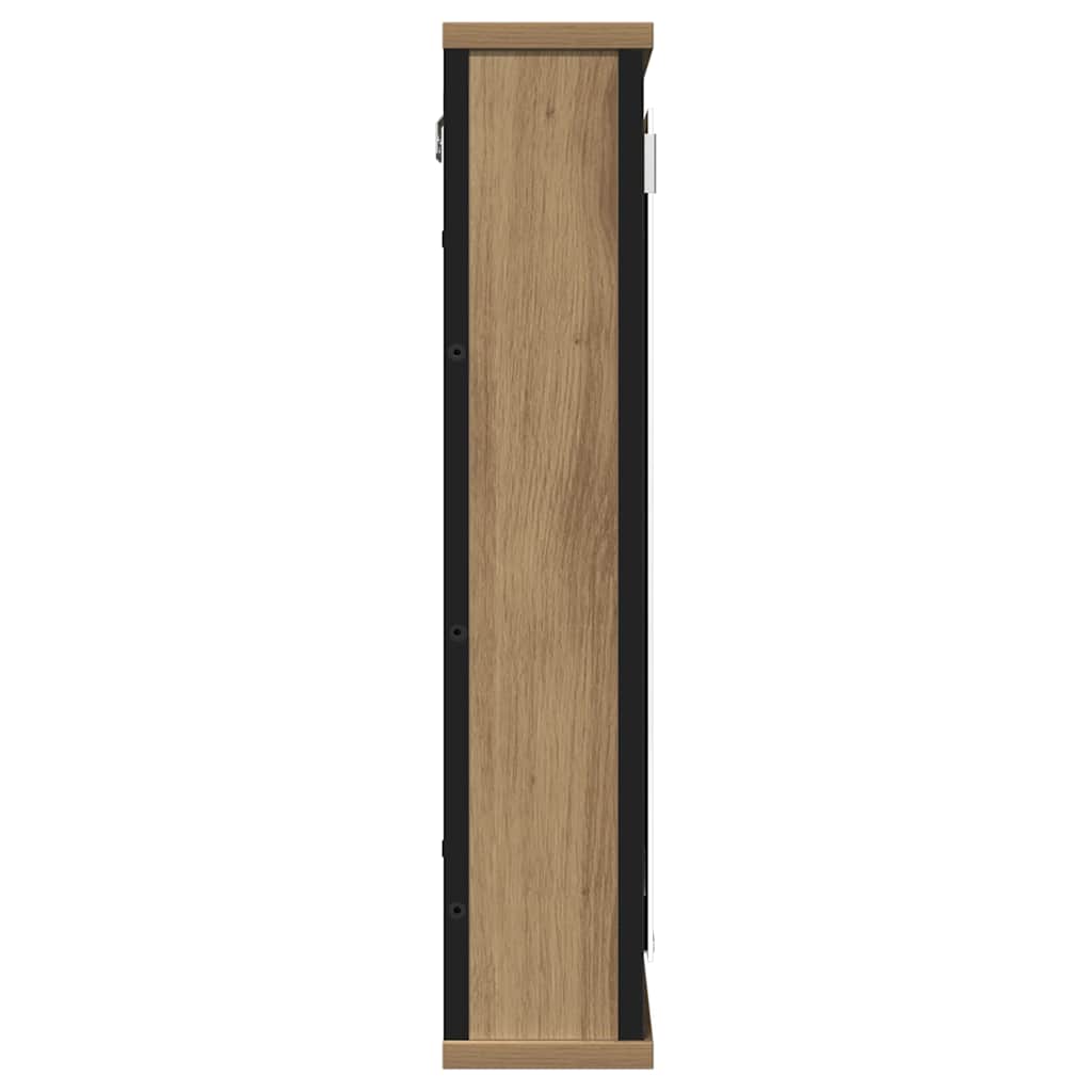 vidaXL Bathroom Mirror Cabinet Artisan Oak 42x12x60 cm Engineered Wood