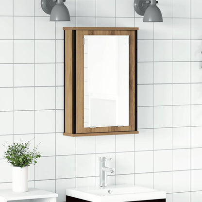 vidaXL Bathroom Mirror Cabinet Artisan Oak 42x12x60 cm Engineered Wood