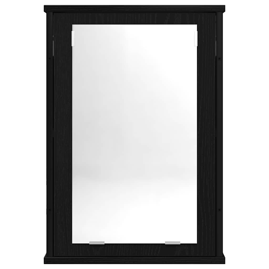 vidaXL Bathroom Mirror Cabinet Black Oak 42x12x60 cm Engineered Wood
