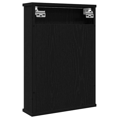 vidaXL Bathroom Mirror Cabinet Black Oak 42x12x60 cm Engineered Wood