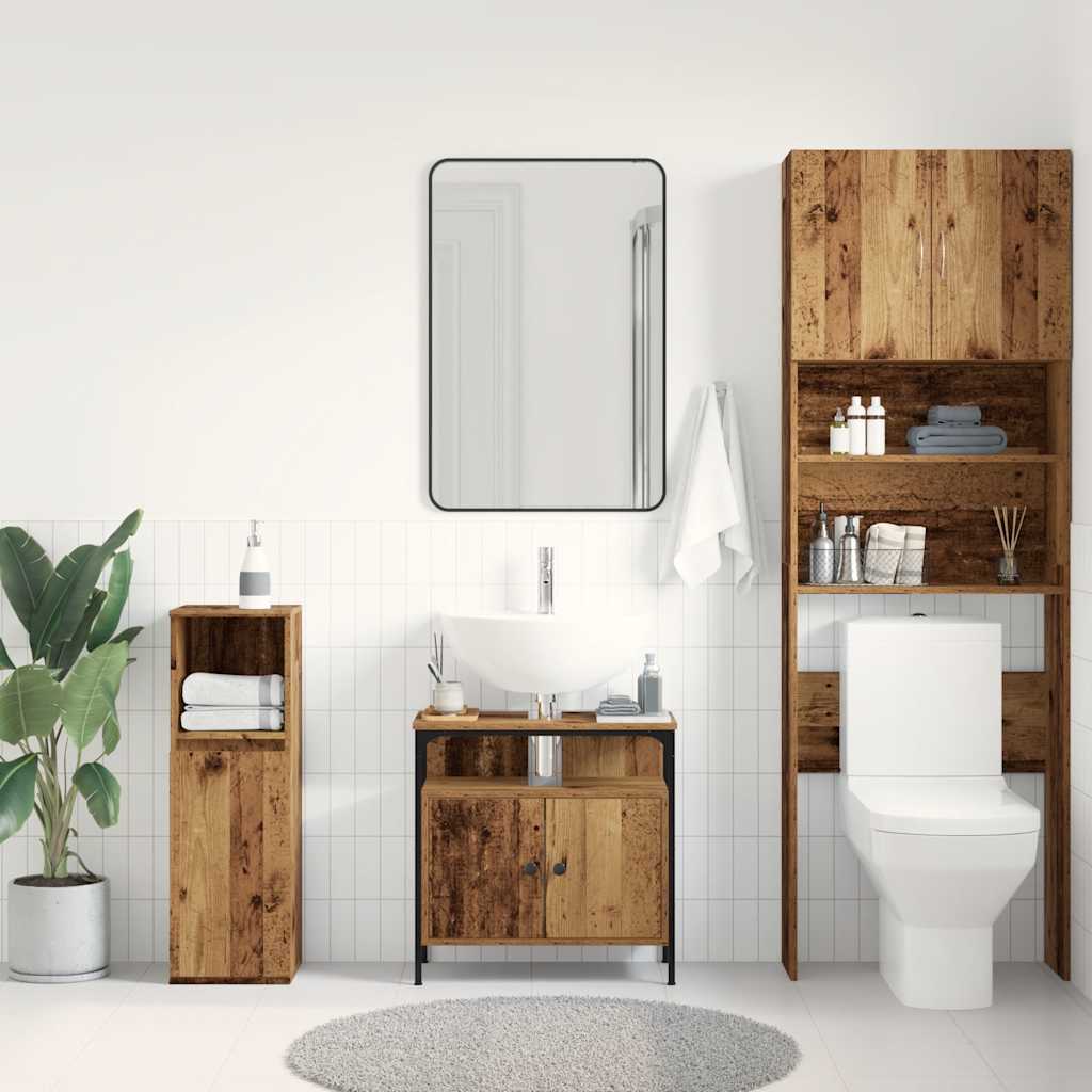 vidaXL Bathroom Sink Cabinet Old Wood 60x30x60 cm Engineered Wood