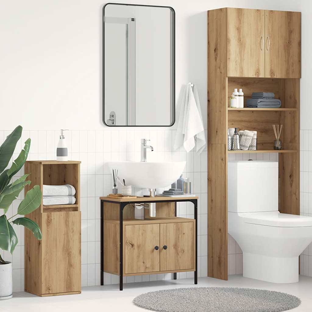 vidaXL Bathroom Sink Cabinet Artisan Oak 60x30x60 cm Engineered Wood