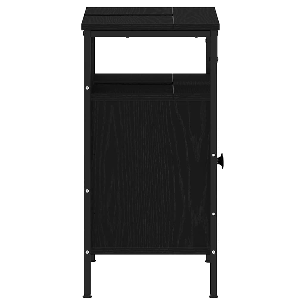 vidaXL Bathroom Sink Cabinet Black Oak 60x30x60 cm Engineered Wood