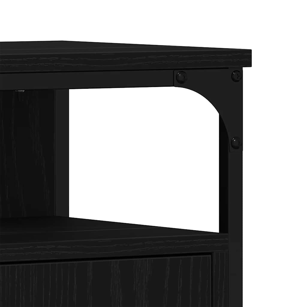 vidaXL Bathroom Sink Cabinet Black Oak 60x30x60 cm Engineered Wood