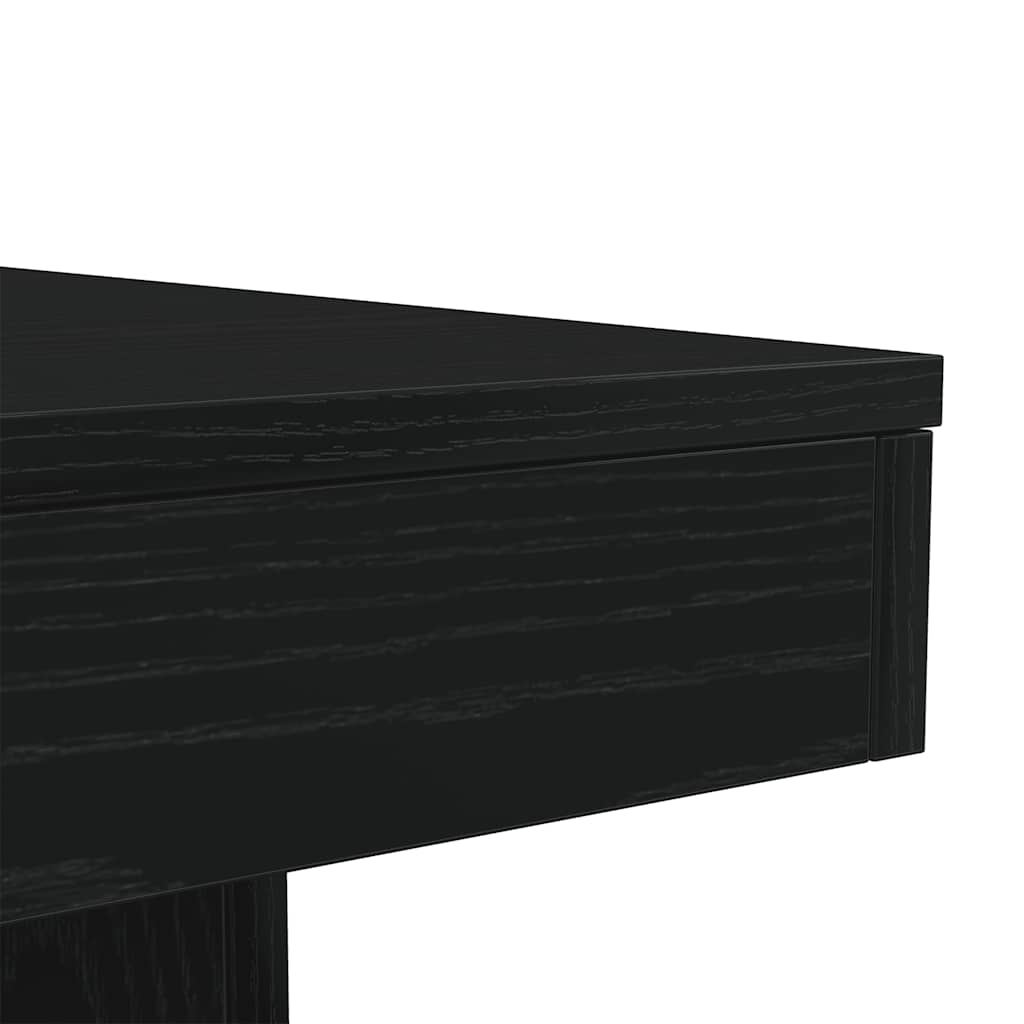 vidaXL Coffee Table with LED Lights Black Oak 90x50x40 cm