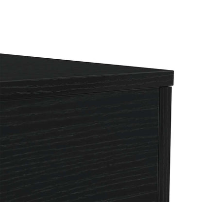 vidaXL Coffee Table with LED Lights Black Oak 50x50x40 cm