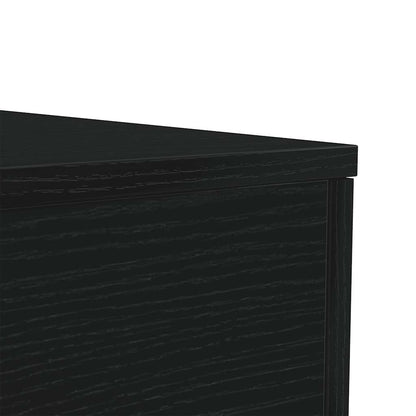 vidaXL Coffee Table with LED Lights Black Oak 50x50x40 cm