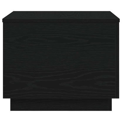 vidaXL Coffee Table with LED Lights Black Oak 50x50x40 cm