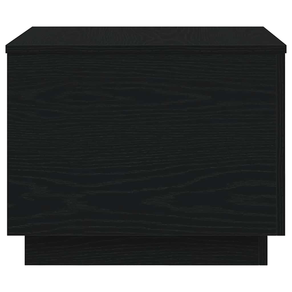 vidaXL Coffee Table with LED Lights Black Oak 50x50x40 cm