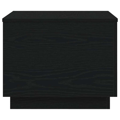 vidaXL Coffee Table with LED Lights Black Oak 50x50x40 cm