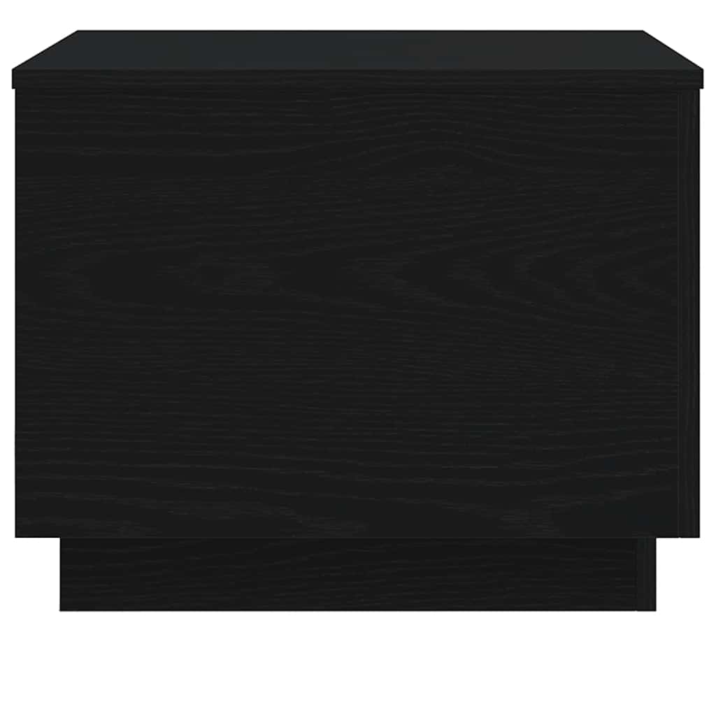 vidaXL Coffee Table with LED Lights Black Oak 50x50x40 cm