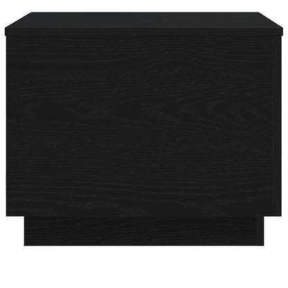 vidaXL Coffee Table with LED Lights Black Oak 50x50x40 cm