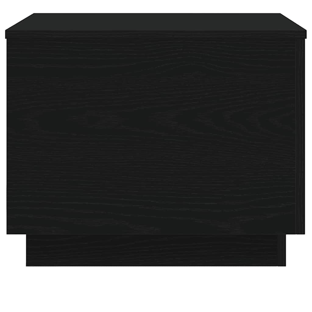 vidaXL Coffee Table with LED Lights Black Oak 50x50x40 cm