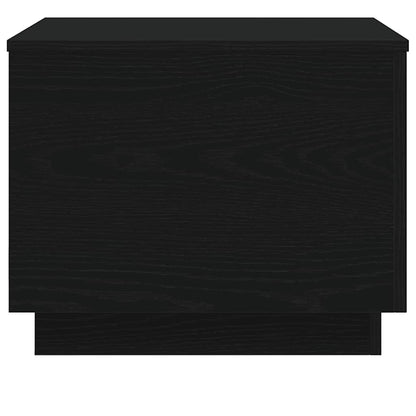 vidaXL Coffee Table with LED Lights Black Oak 50x50x40 cm
