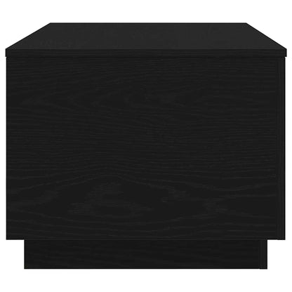 vidaXL Coffee Table with LED Lights Black Oak 90x50x40 cm