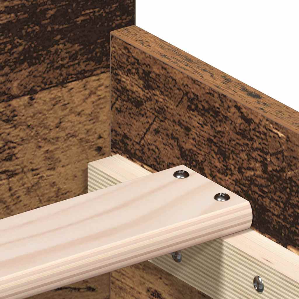 vidaXL Bed Frame without Mattress Old Wood 75x190 cm Engineered Wood