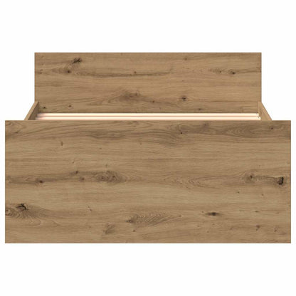 vidaXL Bed Frame without Mattress Artisan Oak 75x190 cm Engineered Wood