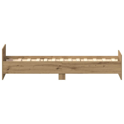 vidaXL Bed Frame without Mattress Artisan Oak 75x190 cm Engineered Wood