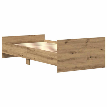 vidaXL Bed Frame without Mattress Artisan Oak 75x190 cm Engineered Wood