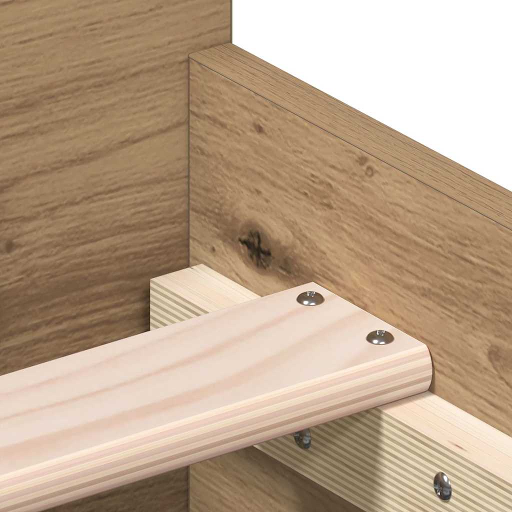 vidaXL Bed Frame without Mattress Artisan Oak 75x190 cm Engineered Wood