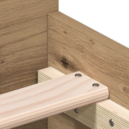 vidaXL Bed Frame without Mattress Artisan Oak 75x190 cm Engineered Wood
