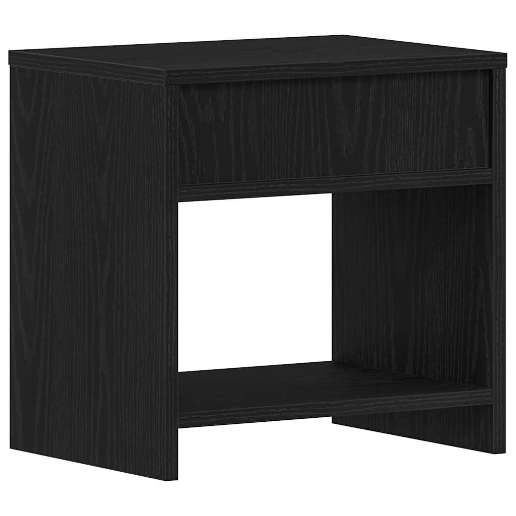 vidaXL Bedside Cabinet Black Oak 40x30x40 cm Engineered Wood