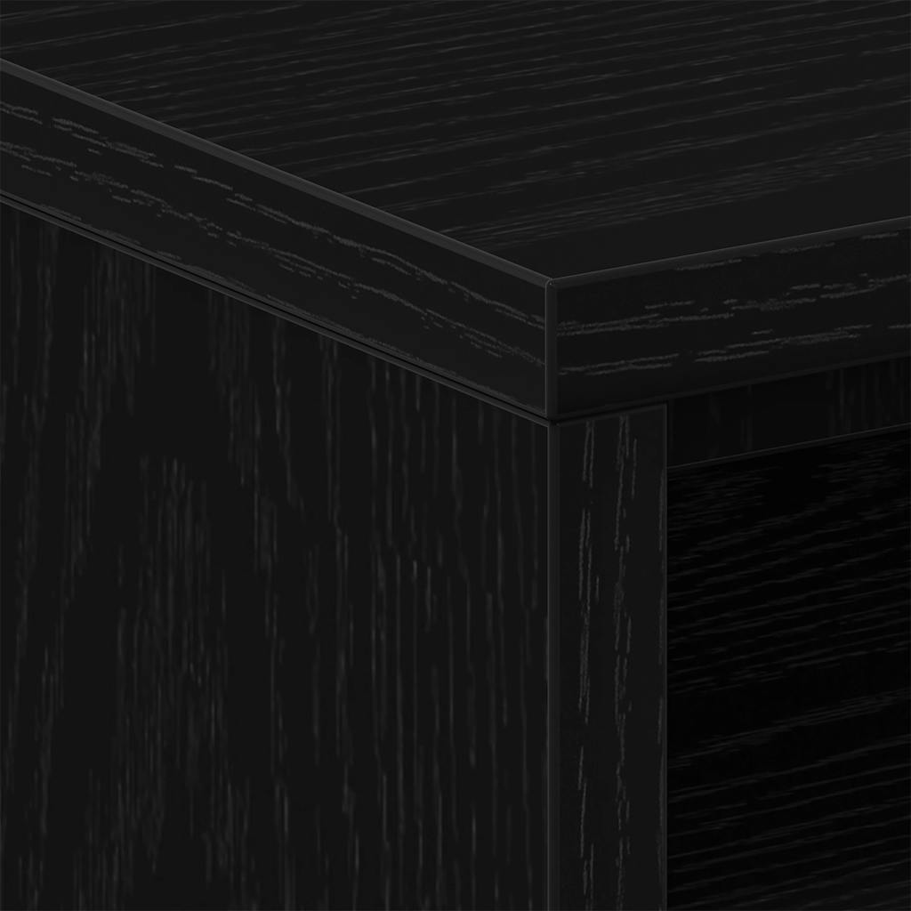 vidaXL Bedside Cabinet Black Oak 40x30x40 cm Engineered Wood