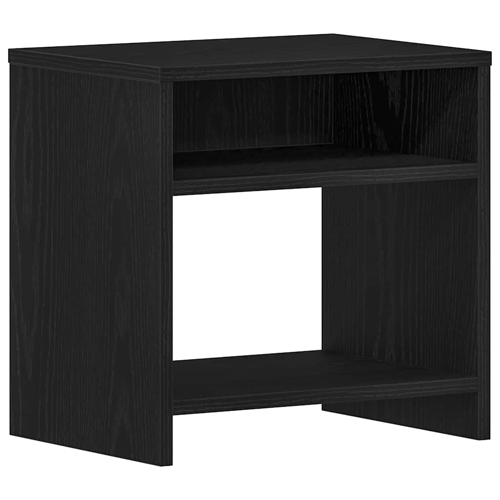 vidaXL Bedside Cabinets 2 pcs Black Oak 40x30x40 cm Engineered Wood