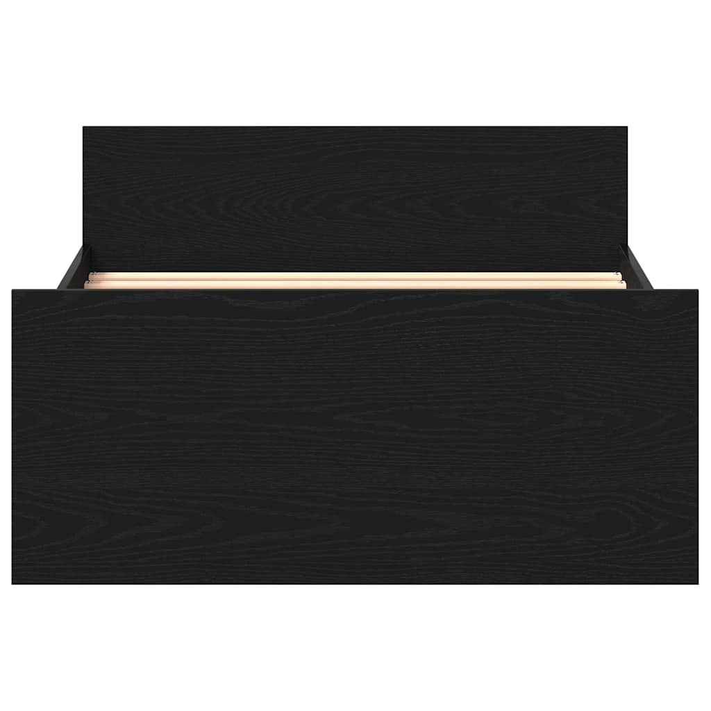 vidaXL Bed Frame without Mattress Black Oak 90x200 cm Engineered Wood