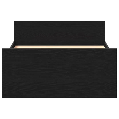 vidaXL Bed Frame without Mattress Black Oak 90x200 cm Engineered Wood