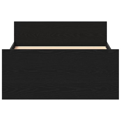 vidaXL Bed Frame without Mattress Black Oak 90x190 cm Engineered Wood